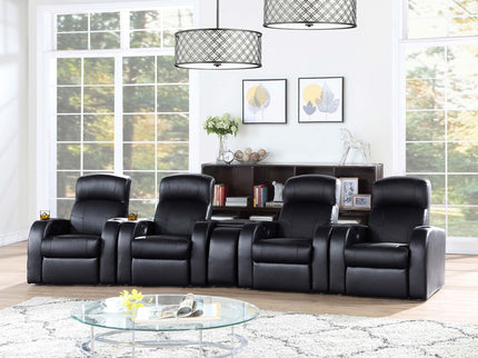 Upholstered Recliner With Cup Holder Comfort Lounge Chair - Black