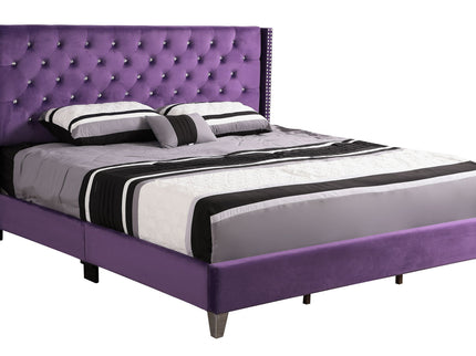 Upholstered Nailhead Trim Chic Bed