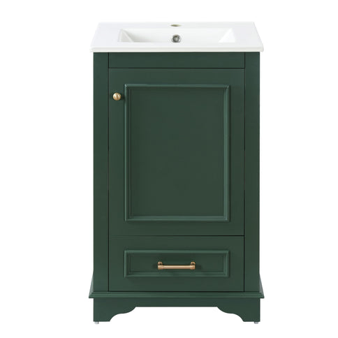 20" Bathroom Vanity With Sink, 1 Drawer, Freestanding Single Set