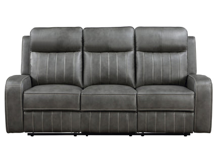 Forrest - Motion Reclining Sofa Comfort With Elegant Tufting And Wide Track Arms - Gray