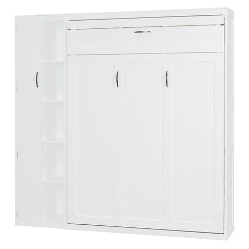 Murphy Wall Bed With Shelves, Wardrobe And LED Lights