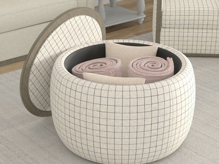 Storage Ottoman - White