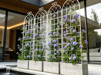 Metal Garden Rustproof Trellis For Climbing Plants Outdoor Flower Support