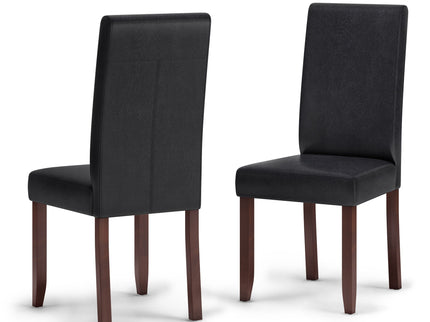 Acadian - Parson Dining Chair (Set of 2) - Distressed Black