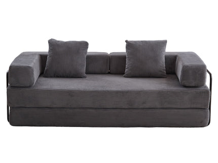 Floor Couch, Convertible Floor Sofa Bed With Pillow Back Support Armrest
