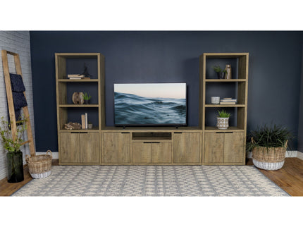 Noriega - 3 Piece TV Entertainment Center, Open & Concealed Storage - Wood