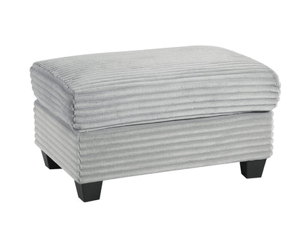 Upholstered U-Shaped Sectional Sofa With Movable Ottoman And Side Storage Pockets