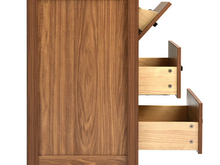 24'' Bathroom Vanity With Basin Sink, 3 Drawer Storage Cabinet - Natural Wood