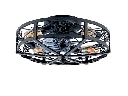Mounting Type Ceiling Fan, Reversible Motor, DC Remote Control, 6 Speed Ceiling Fan - Matte Black