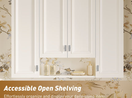 Wall Mounted Bathroom Cabinet With 5 Adjustable Shelves