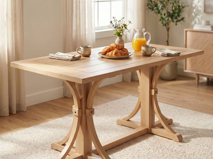 Dining Table With Trestle Base