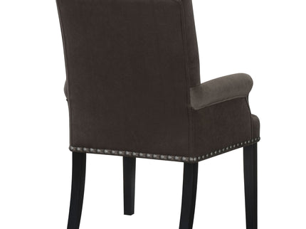 Norwich - Dining Arm Chair With Button Tufting And Rolled Top