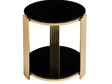 Round Table With Double Layer Storage