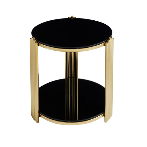 Round Table With Double Layer Storage