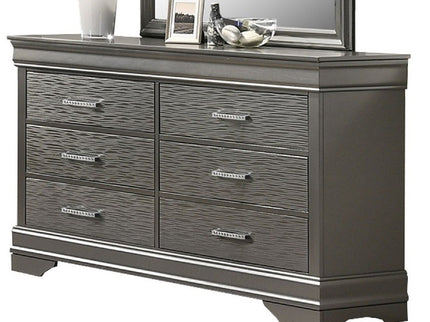 1 Piece Dresser 6 Drawers Bedroom Furniture - Gray