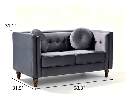 Chesterfield Loveseat 2 Seater Couch For Living Room