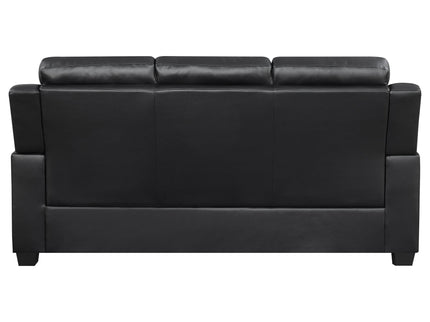 Castro - 2 Piece Living Room Set: Sofa & Loveseat - Black