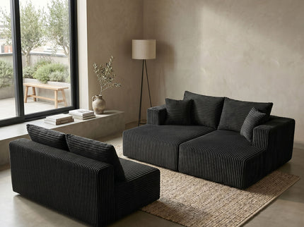 U-Shaped Modular Sectional Sofa With Double Chaise, Oversized Deep Seat For Living Room