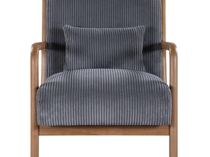 Upholstered Armchair With Back Support Pillow