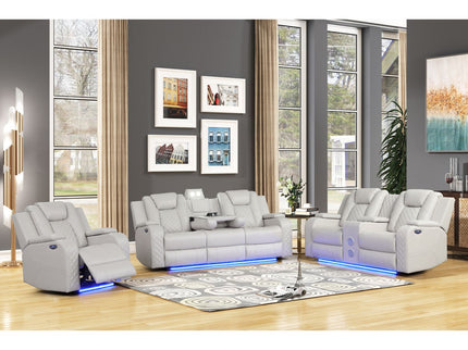 Benz - Power Recliner Set With LED Lighting And USB Charging