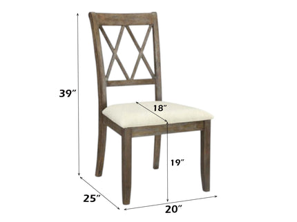 Claudia - Side Chair (Set of 2) - Beige / Brown