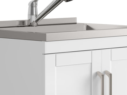 Kyle - Laundry Cabinet & Faucet And Stainless Steel Sink