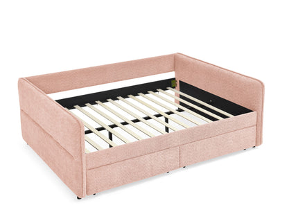 Upholstered Daybed & 2 Drawers