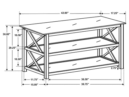 Sofa Table With Shelf - Brown