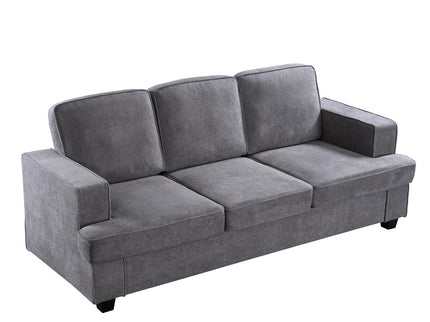 Modern Sofa, Comfortable 3 Seater Couch With Deep Seating, Loose Back Cushions, Wide Arms