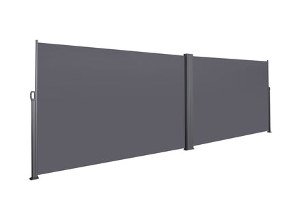 Retractable Side Awning, Waterproof & UV-Resistant, Privacy Screen Divider Roll Up Balcony - Gray