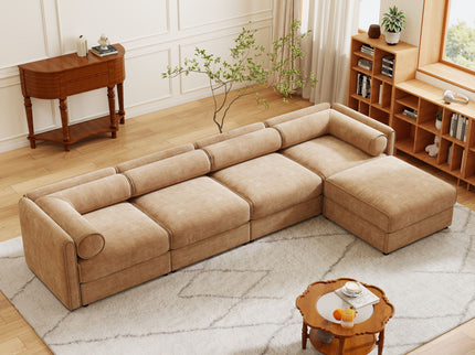 Contemporary Elegant Sofa With Storage And Ottoman