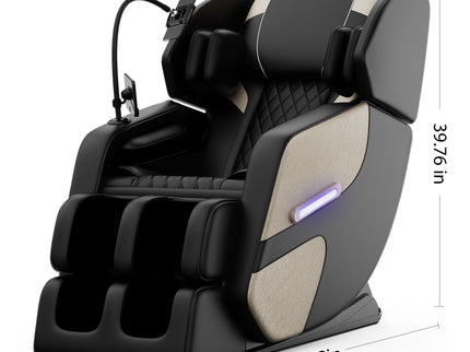 Massage Chair Recliner With Zero Gravity With Full Body Air Pressure - Black / Blue / Gold