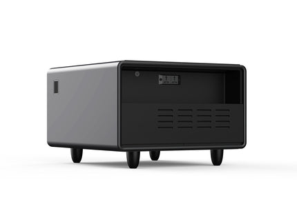 Modern Smart Side Table With Built-In Fridge, Wireless Charging, Temperature Control, Power Socket, USB Ports, Outlet Protection, Induction Light