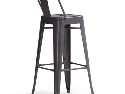 Rayne - Curved Back Metal Stool (Set of 2)
