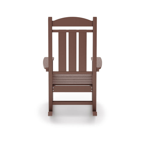 Traditional Porch Rocker Classic HDPE Poly Lumber For Porch, Patio, And Garden Comfort