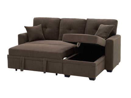 Sleeper Sectional With Pull Out Bed, Reversible Chaise