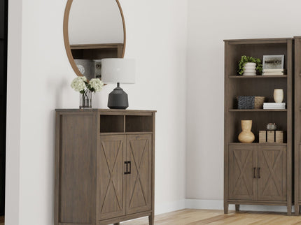 Ela - Medium Storage Cabinet - Smoky Brown