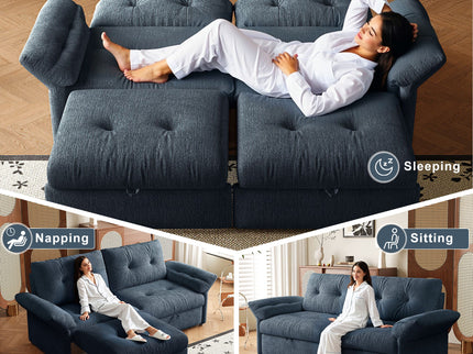 Sofa Bed, 2 In 1 Design For Living Rooms