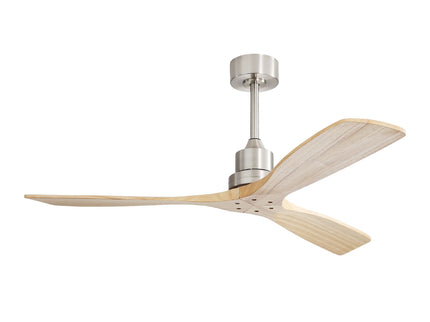 52" Outdoor Ceiling Fan With Remote Control Blades Reversible DC Motor - Brushed Nickel