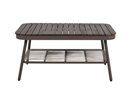 4 Piece Outdoor Patio Furniture Set, Metal Chairs With Woven Rope U Shaped Backrest