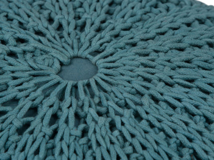 Shelby - Handcrafted Hand Knit Round Pouf