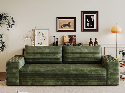 3 Setaser Sofa, Deep Seat Couches For Living Room - Green