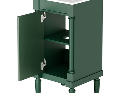 French Style Bathroom Cabinet With Sink, Adjustable Shelf