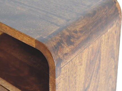 Curved Upper Slot Floating Nightstand