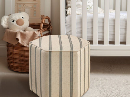 Accent Ottoman Printed Stripe