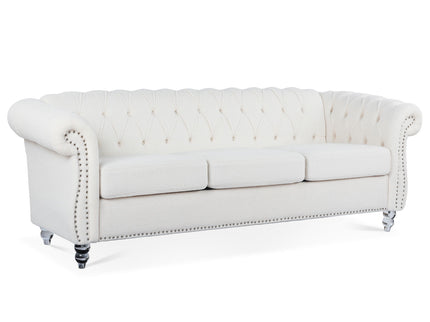 Rolled Arm Chesterfield 3 Seater Sofa