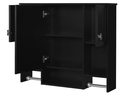 Wall Mounted Bathroom Storage Cabinet With Mirror, Medicine Cabinet With Towel Bar