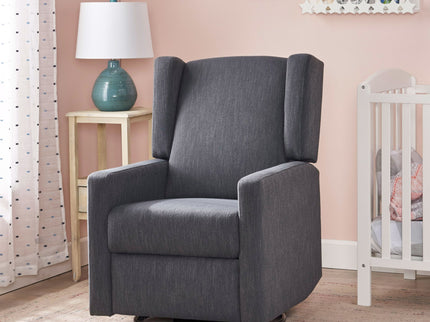 Landau Contemporary Fabric Upholstered Swivel Recliner