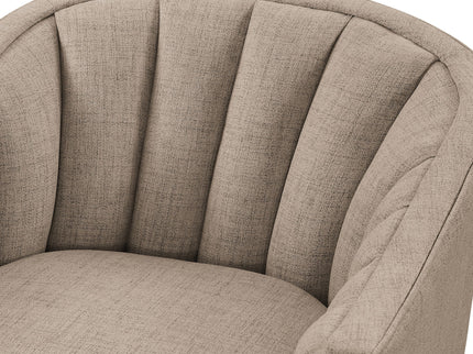 Solitude - Skirted Swivel Accent Chair With Hemp Like