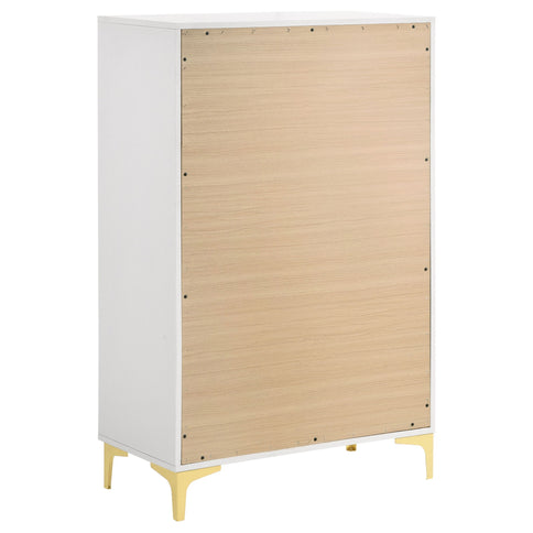 Karena - Rectangular 5 Drawer Chest - White